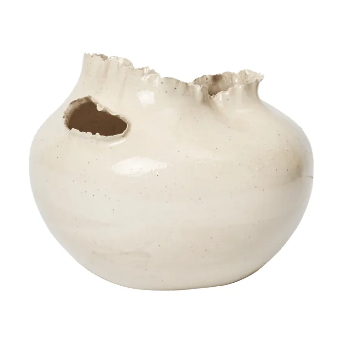 Tereo Vase, Off white speckle, 18 cm Ferm Living