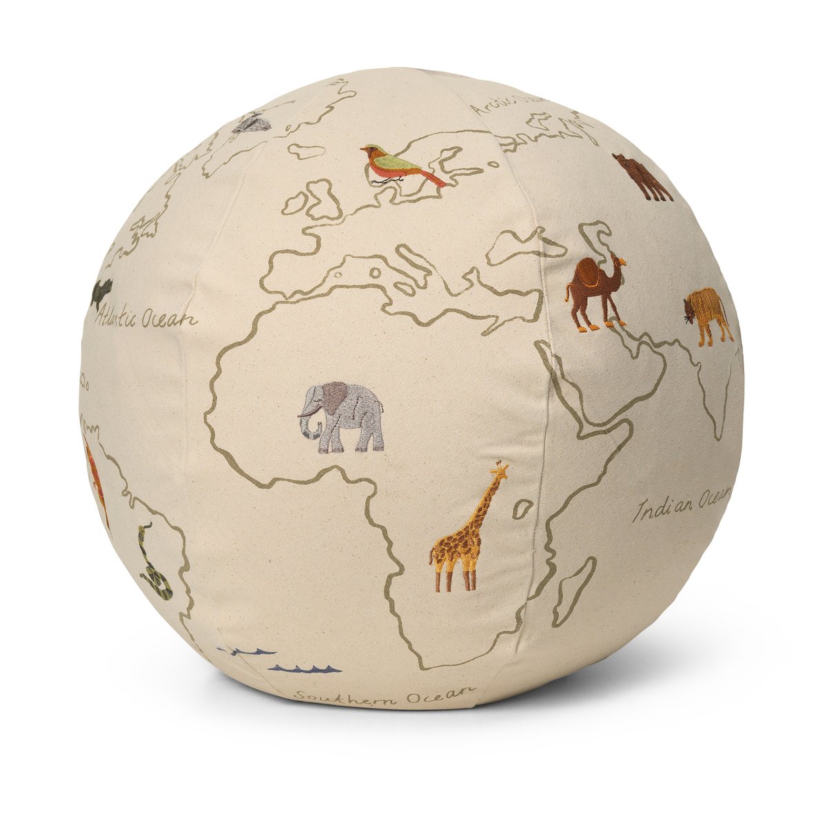 Ferm Living The world Sitzkissen Offwhite