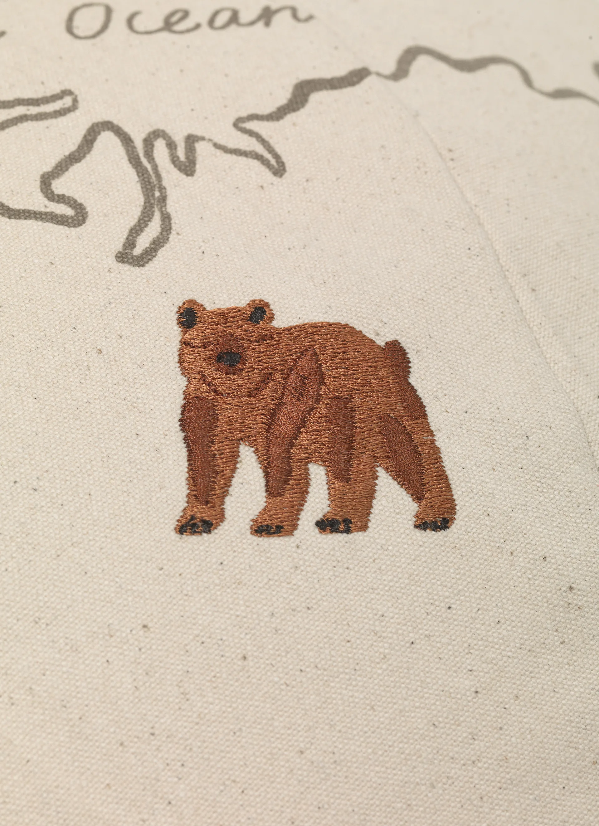 The world Stoffkarte, Offwhite Ferm Living