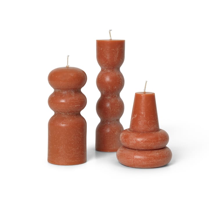 Torno Kerze 3er Pack Ø4cm - Amber - Ferm LIVING