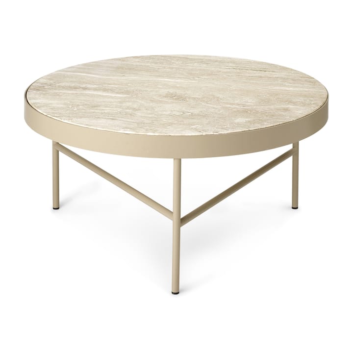Travertine Beistelltisch Ø70,5cm - Cashmere - Ferm LIVING