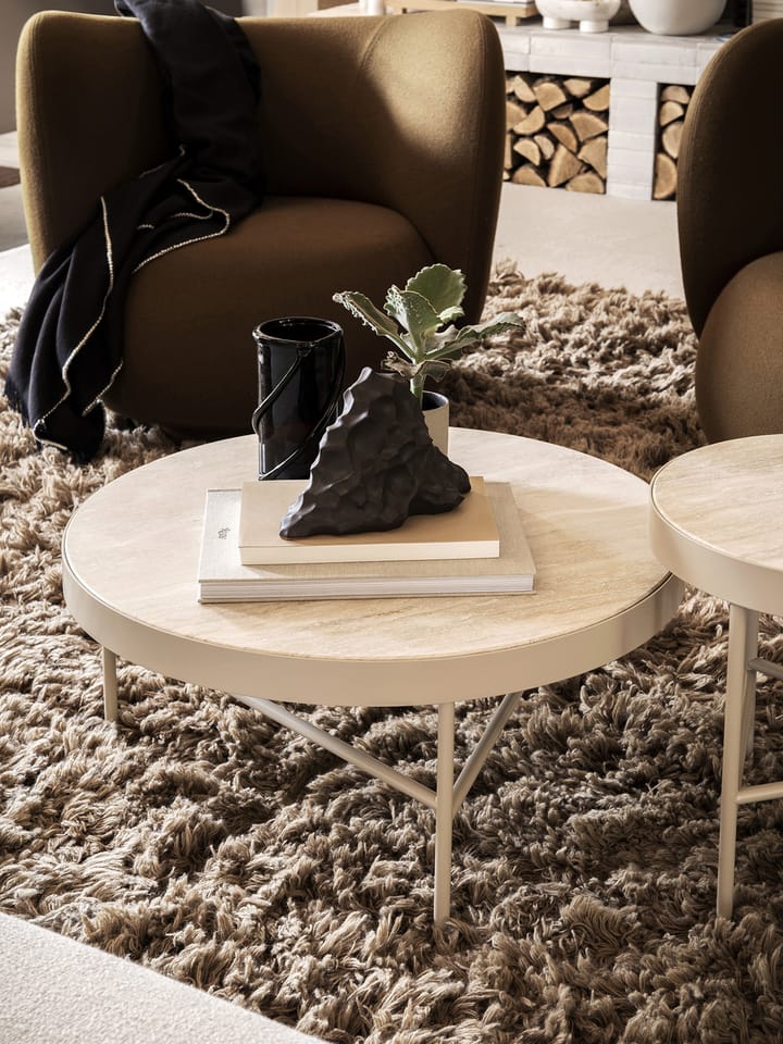 Travertine Beistelltisch Ø70,5cm, Cashmere Ferm Living