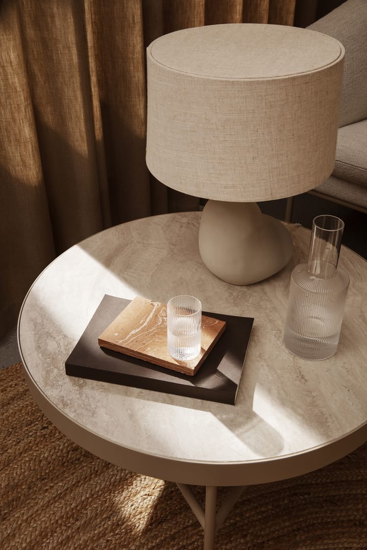 Travertine Beistelltisch Ø70,5cm, Cashmere Ferm Living