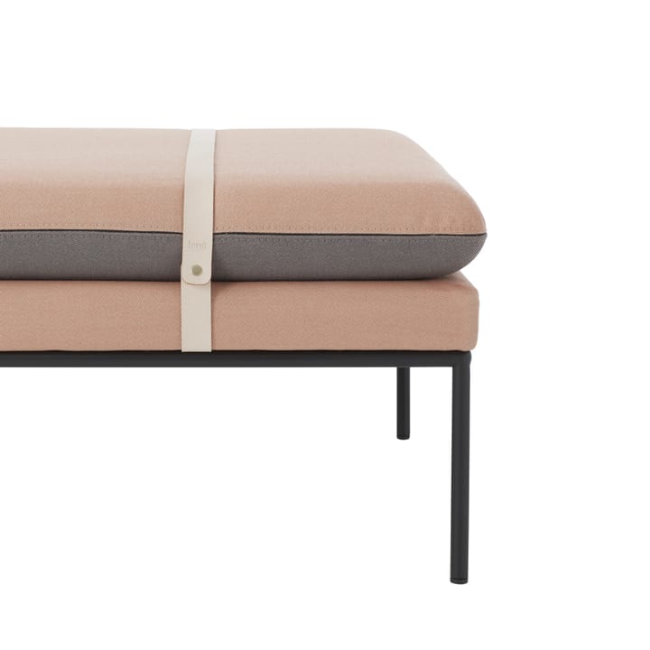 Turn Tagesbett - Stoff fiord by kvadrat bordeaux, Gestell schwarz - ferm LIVING