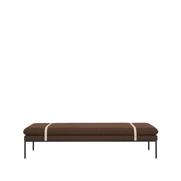 Turn Tagesbett - Stoff fiord by kvadrat rust, Gestell schwarz - Ferm Living