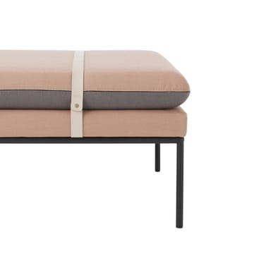 Turn Tagesbett - Stoff fiord by kvadrat rust, Gestell schwarz - ferm LIVING