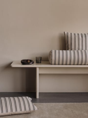 Twill bolster Zylinderkissen - Off-white-black - Ferm Living
