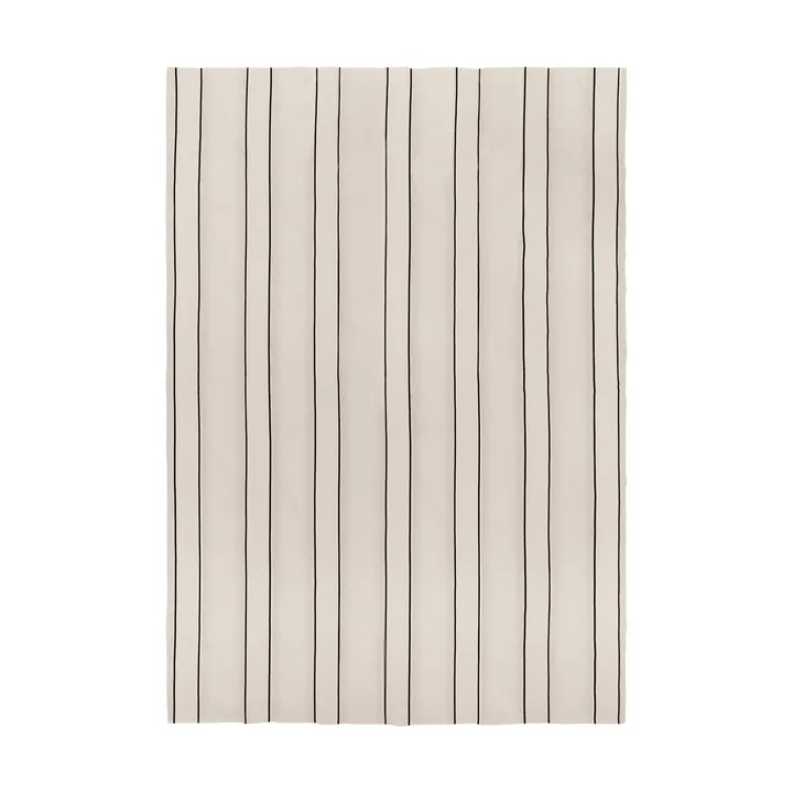 Twill Tagesdecke - Off-white-black, 230x260 cm - Ferm Living