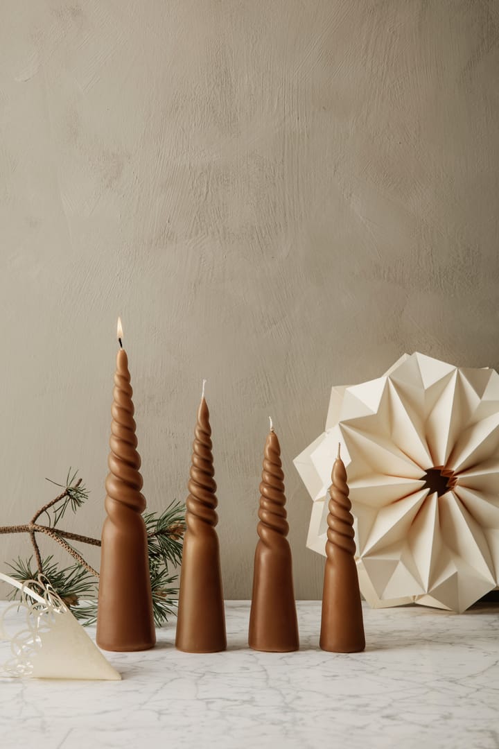 Twisted candles gedrehte Kerze 4er Pack, Straw Ferm Living