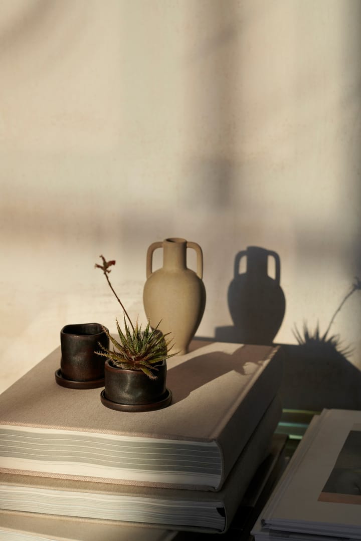 Uneru Mini Blumentopf 2 Teile, Black Ferm Living