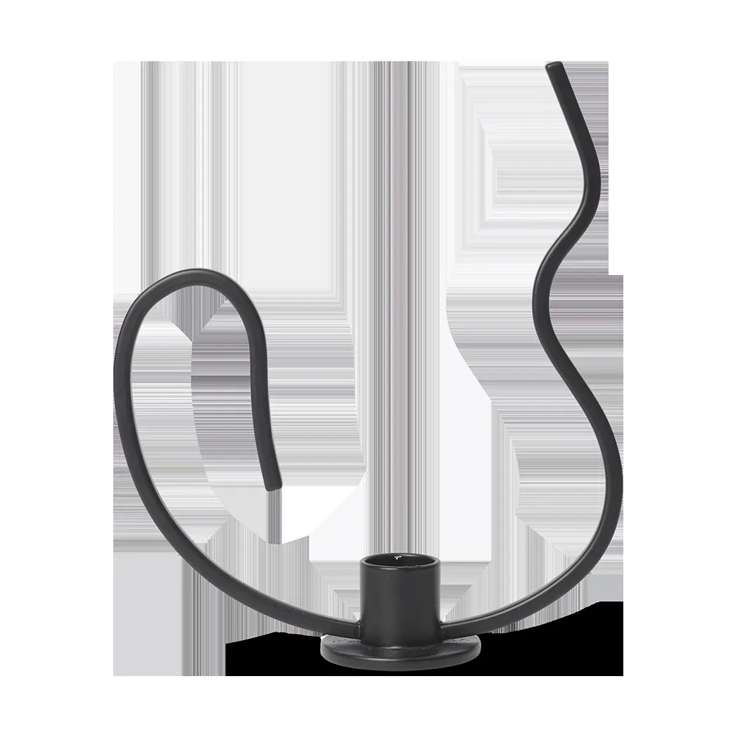 Ferm Living Valse Kerzenhalter low Black