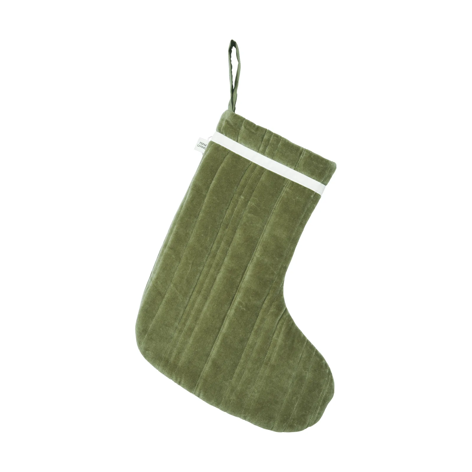 Vari quilted Weihnachtsstrumpf, Velvet-khaki Ferm Living
