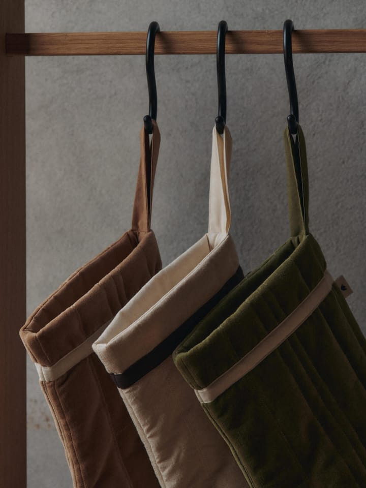 Vari quilted Weihnachtsstrumpf, Velvet-tan Ferm Living
