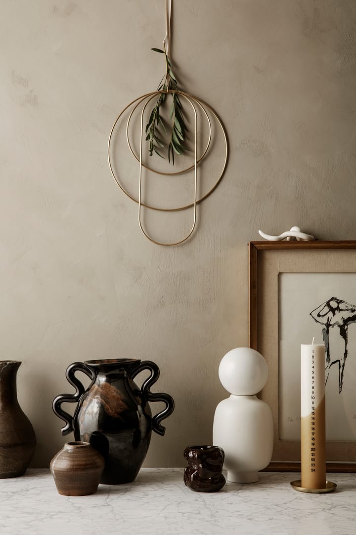 Verso Vase 27cm, Black-brown Ferm Living