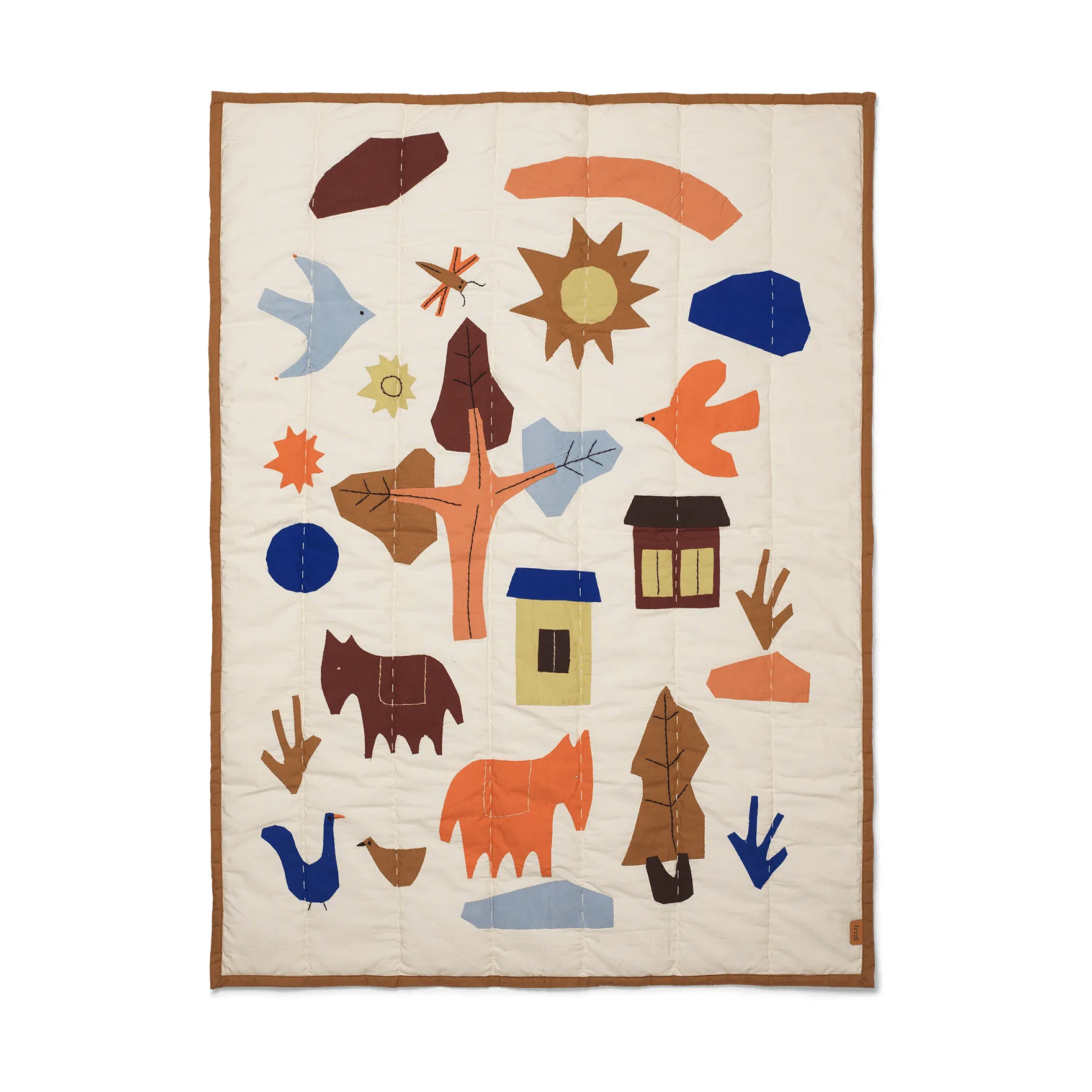 Villiga Steppdecke 80x110 cm, Off-white Ferm Living