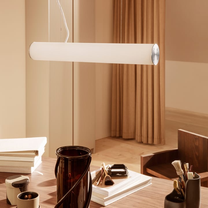 Vuelta Pendelleuchte 60cm, Weiß-Edelstahl Ferm Living