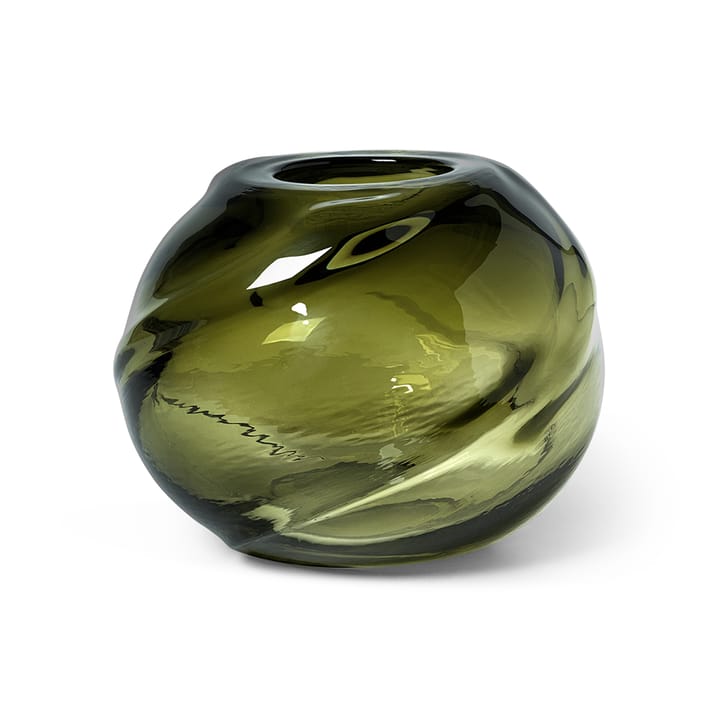 Water Swirl Vase rund Ø21cm - Moss Green - Ferm LIVING