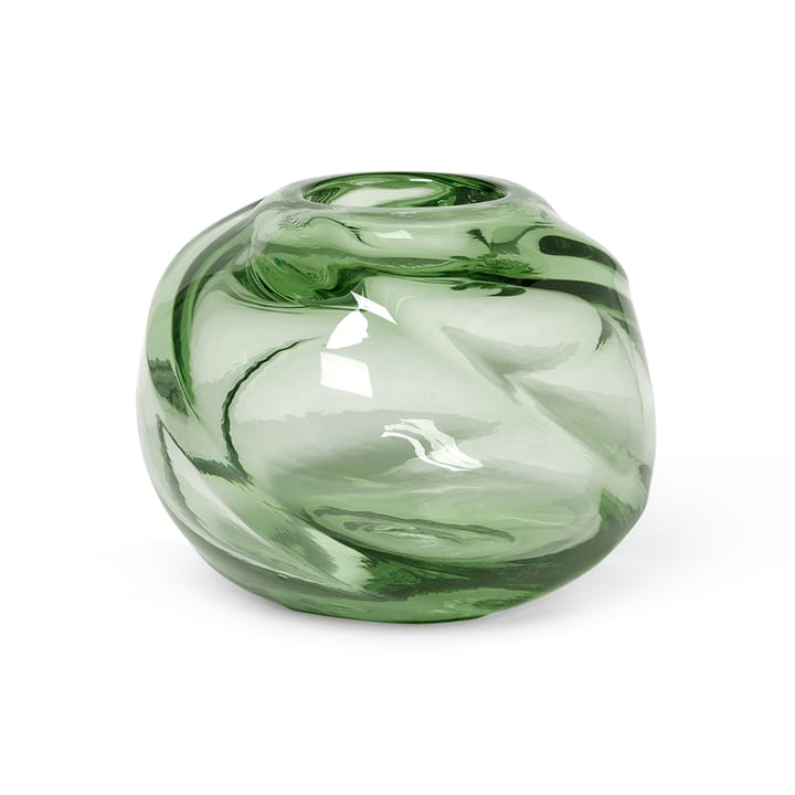 Water Swirl Vase rund Ø21cm - Recycled glass - Ferm LIVING