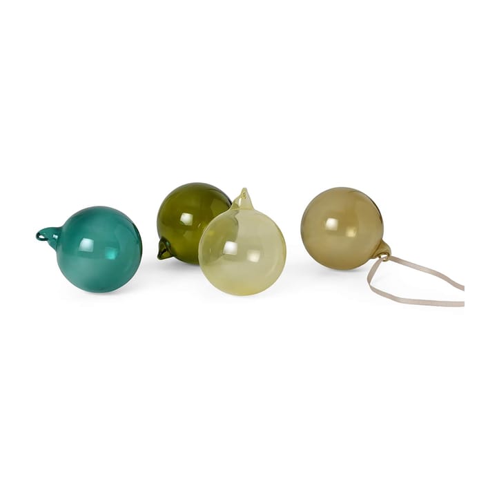 Weihnachtskugel Medium 4er-Pack, Mixed dark Ferm Living