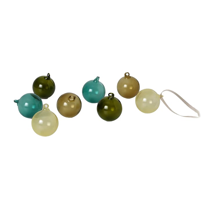 Weihnachtskugel small 8er-Pack, Mixed dark Ferm Living