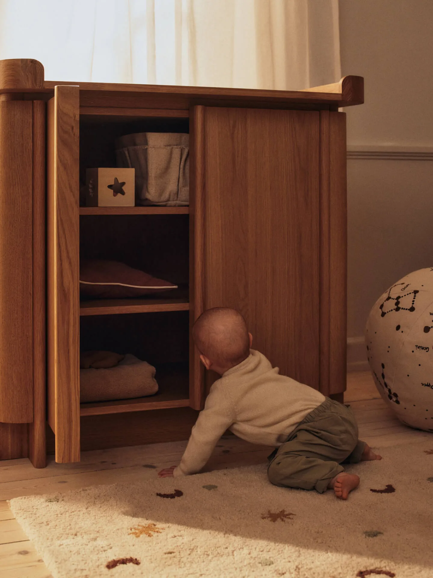 Wickelaufsatz für Tilu Kommode, Natural oak, 100x74x10 cm Ferm Living