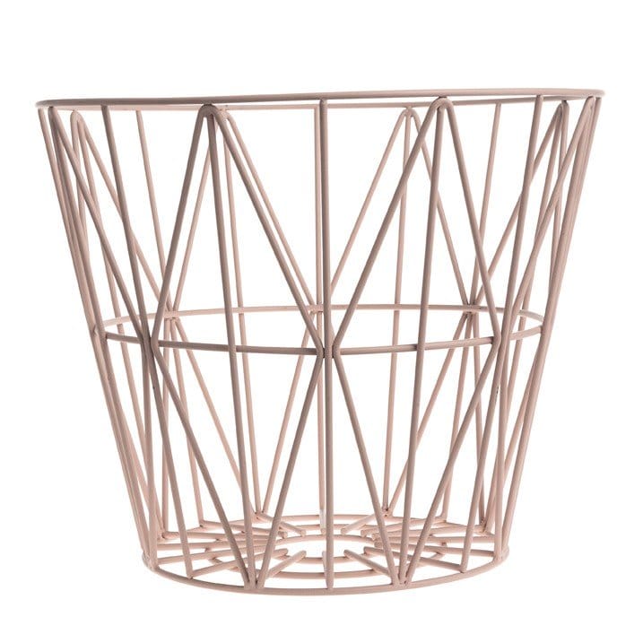 Wire Basket Korb rosa - Groß 60 x 45cm - ferm LIVING