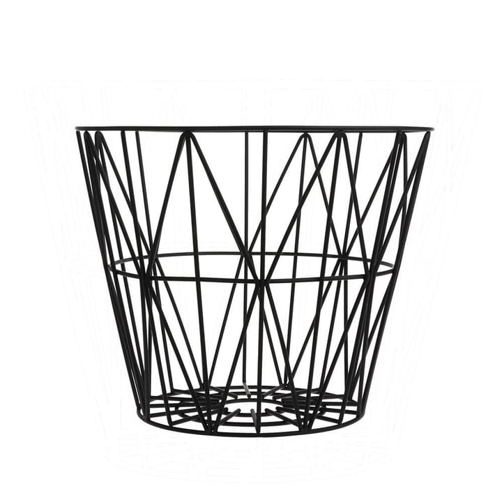 Wire Basket Korb schwarz - Klein 40 x 35cm - Ferm LIVING