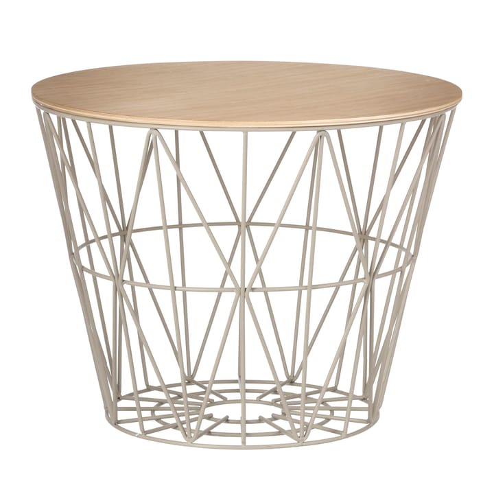 Wire Korb-Tischplatte Eiche geölt, Klein Ø 40cm Ferm Living
