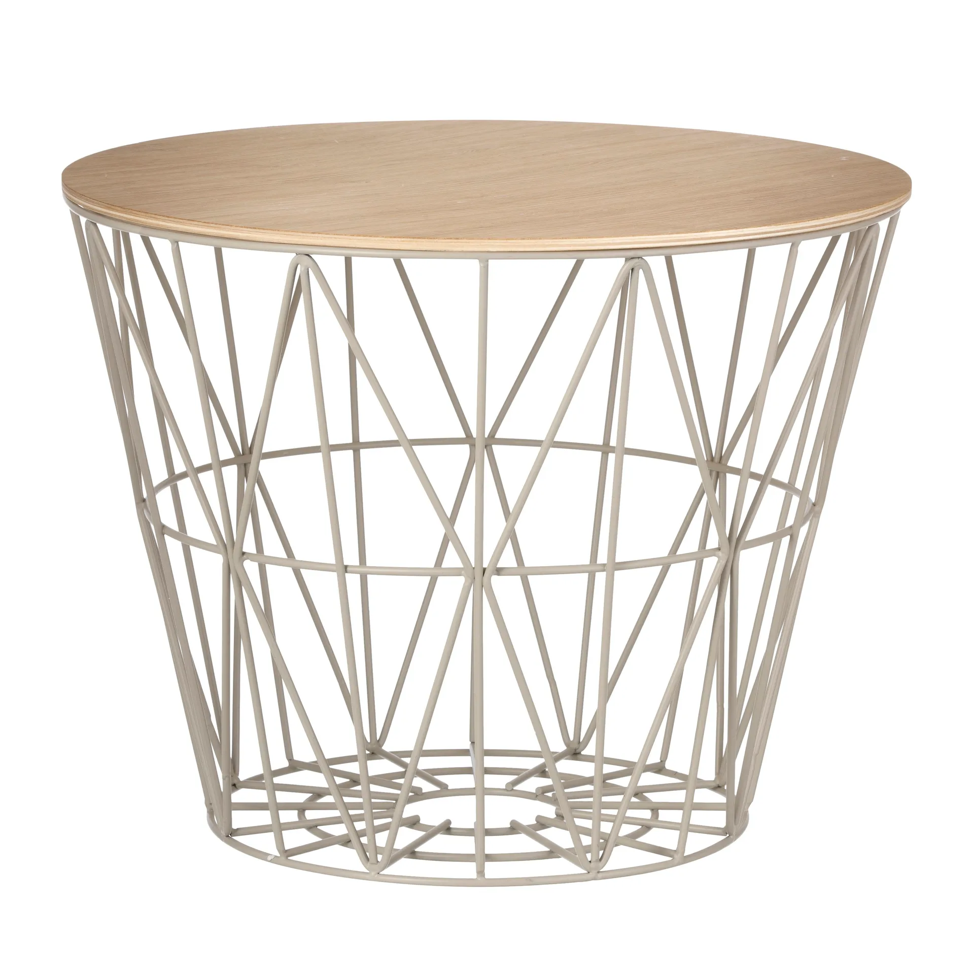 Wire Korb-Tischplatte Eiche geölt, Mittel Ø 50cm Ferm Living