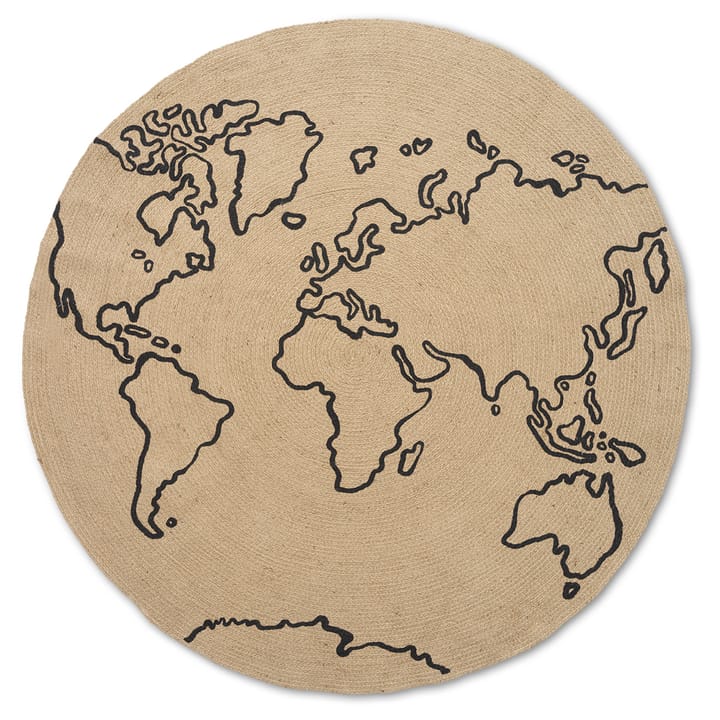 World Juteteppich large Ø130cm - Beige - Ferm LIVING