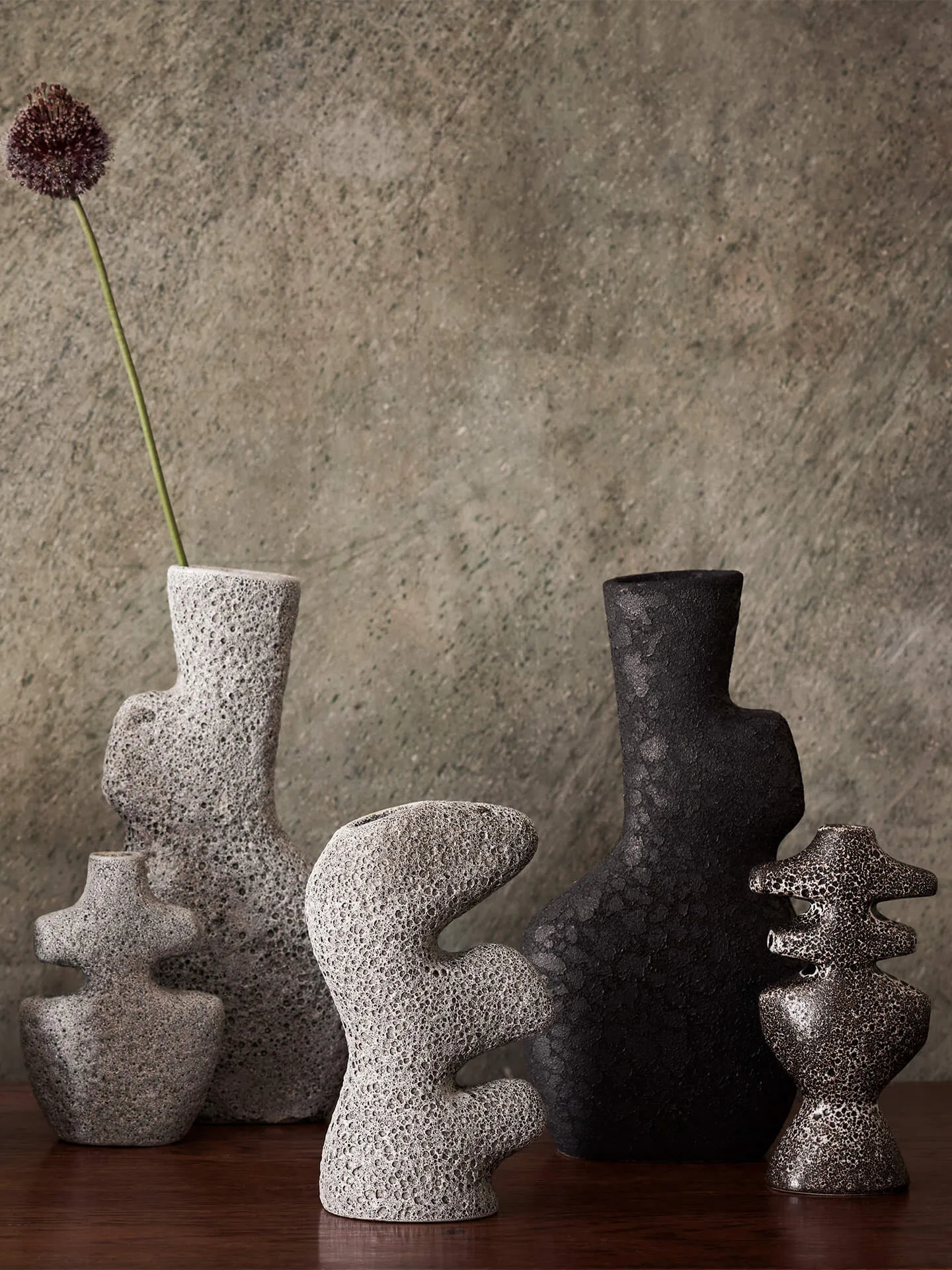 Yara Vase small, Grey Pumice Ferm Living