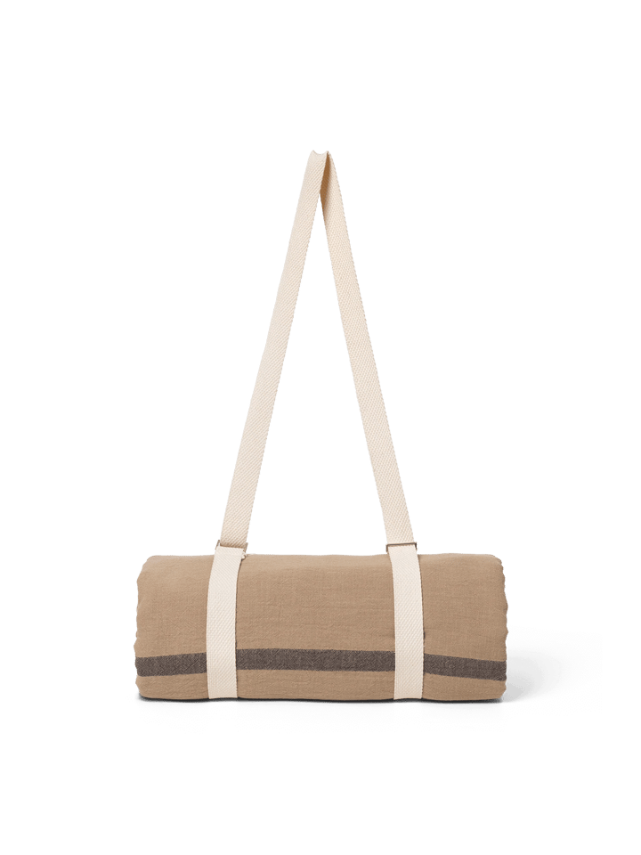 Yard Picknickdecke 180x180 cm, Sand-schwarz Ferm Living