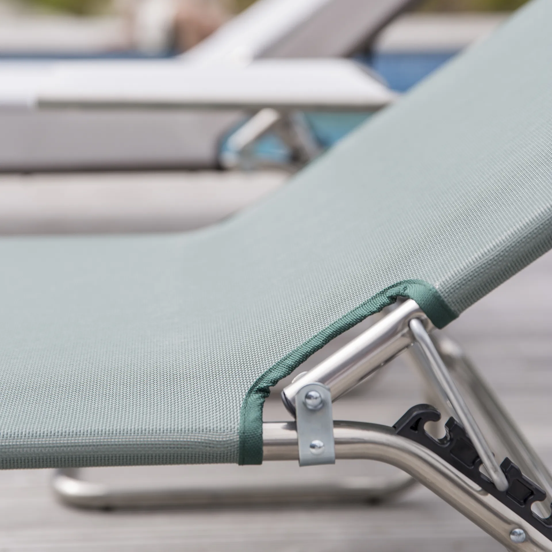 Amigo Sonnenliege, Stoff Sage green-Aluminium Fiam