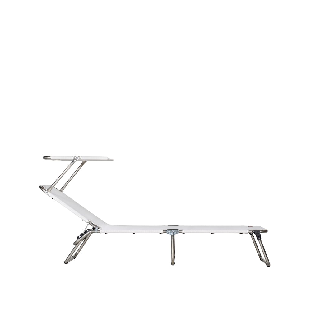 Fiam Amigo Top Sonnenliege Stoff Textaline white-Sonnendach