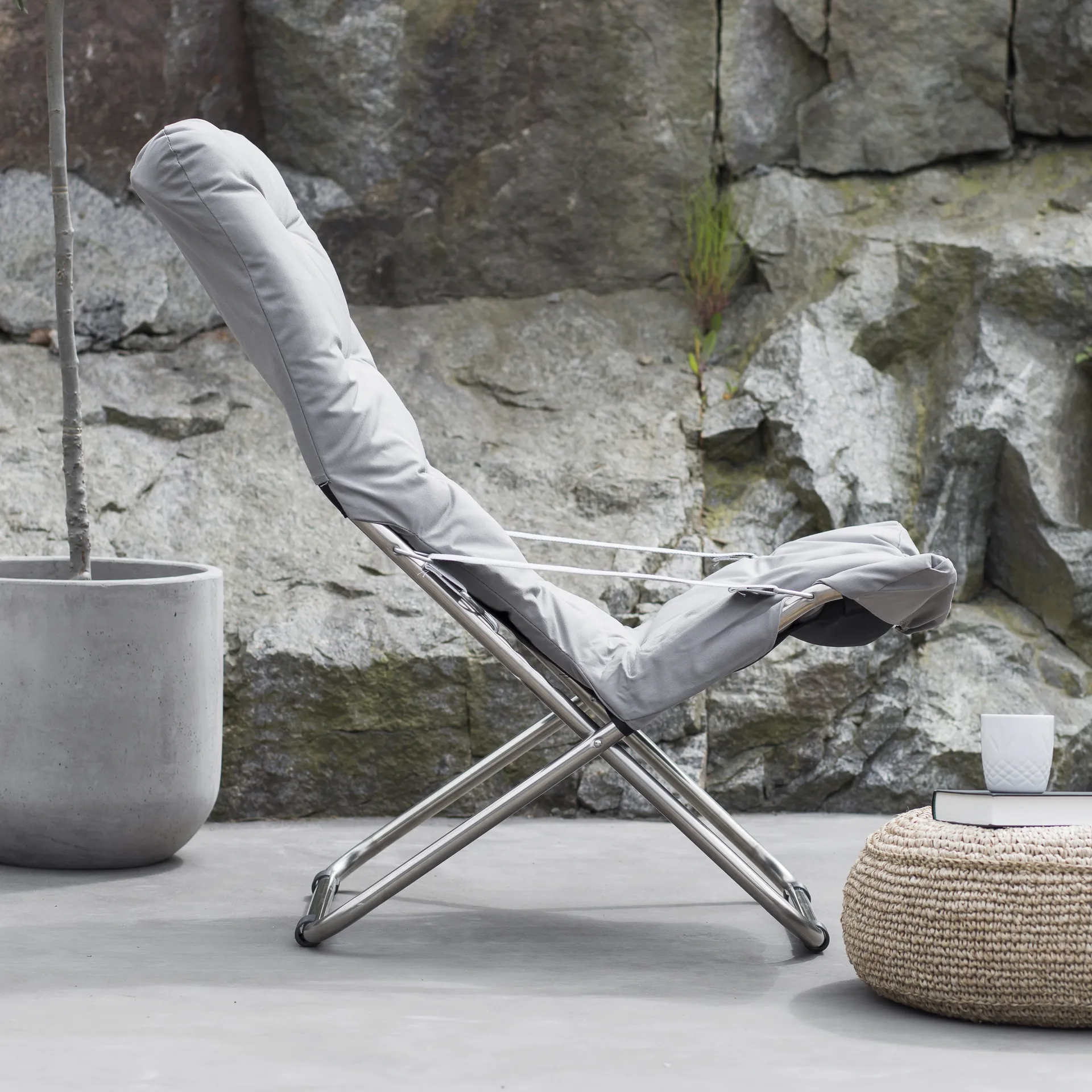 Fiesta Soft Sonnenliege, Stoff grau Fiam