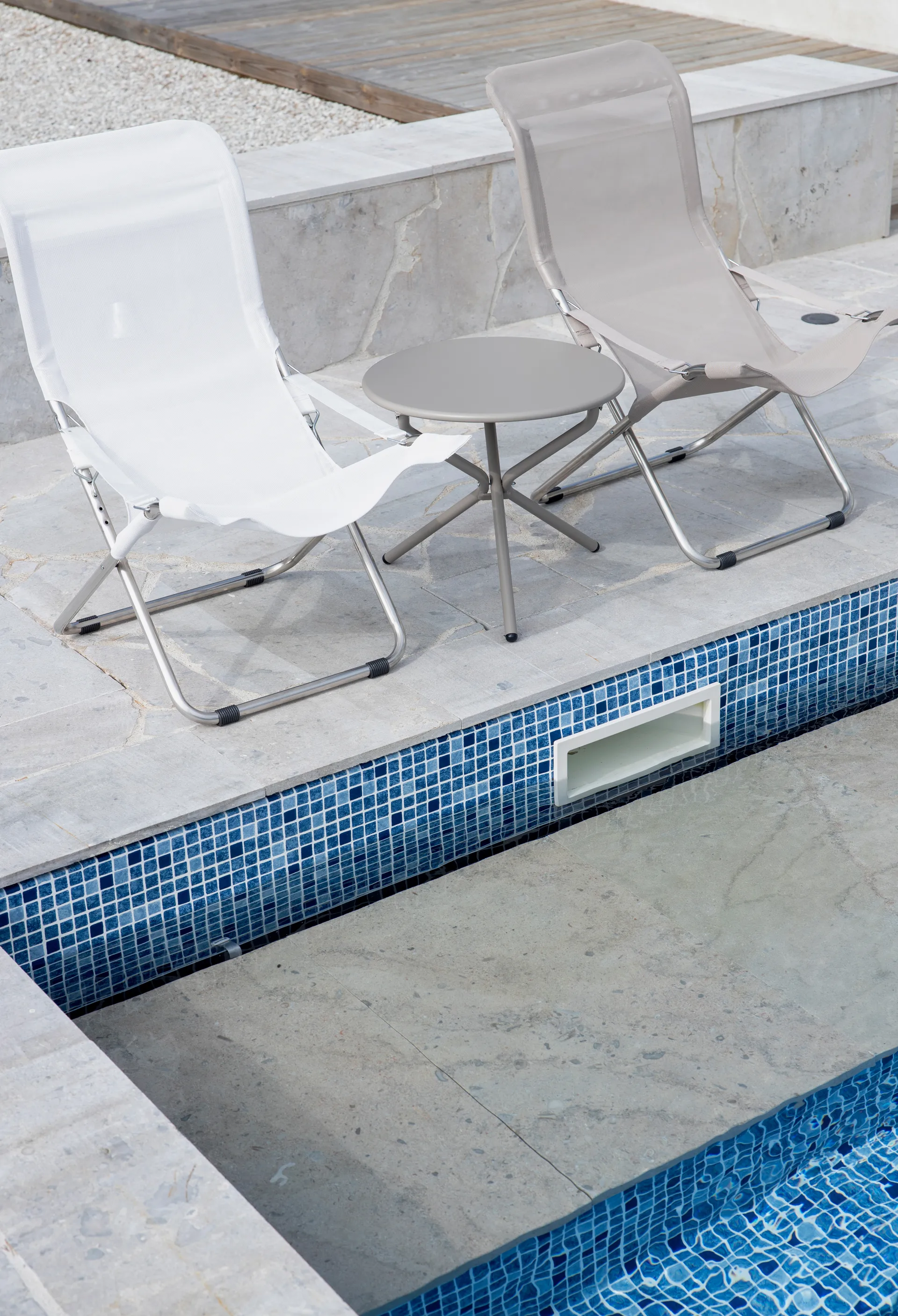 Fiesta Sonnenstuhl, White-beige Fiam