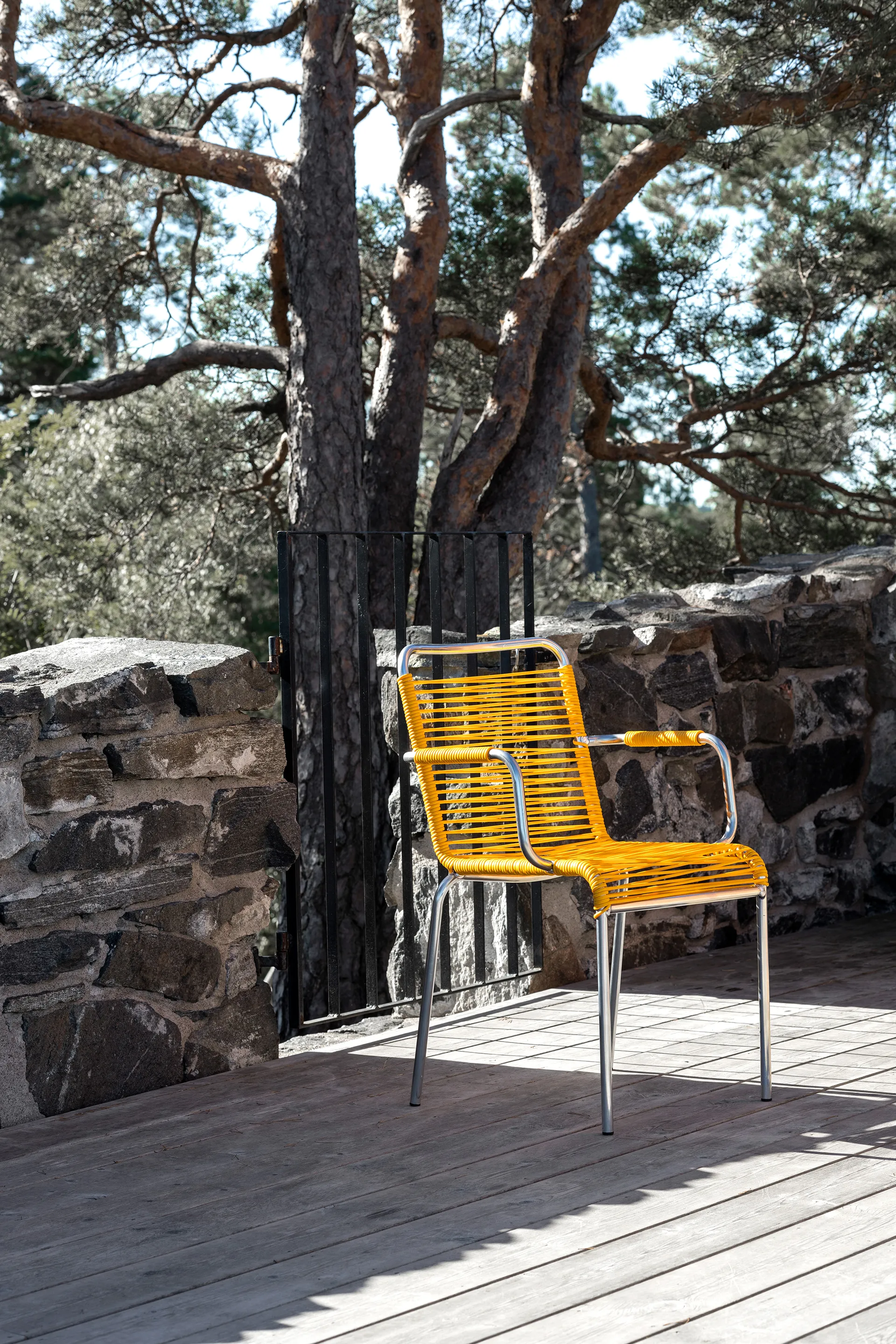 Mya Armlehnenstuhl Aluminium, Gelb Fiam