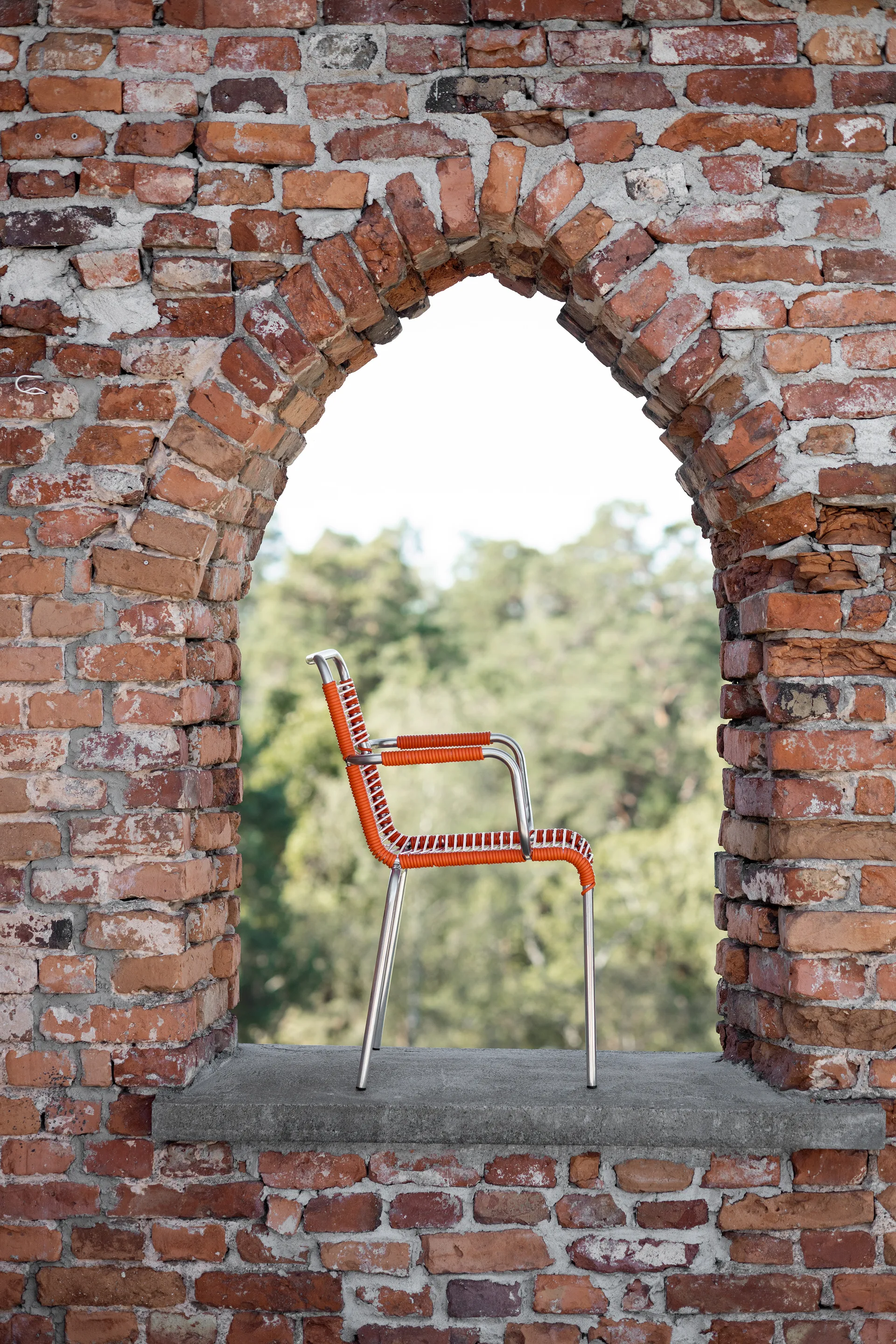 Mya Armlehnenstuhl Aluminium, Orange Fiam