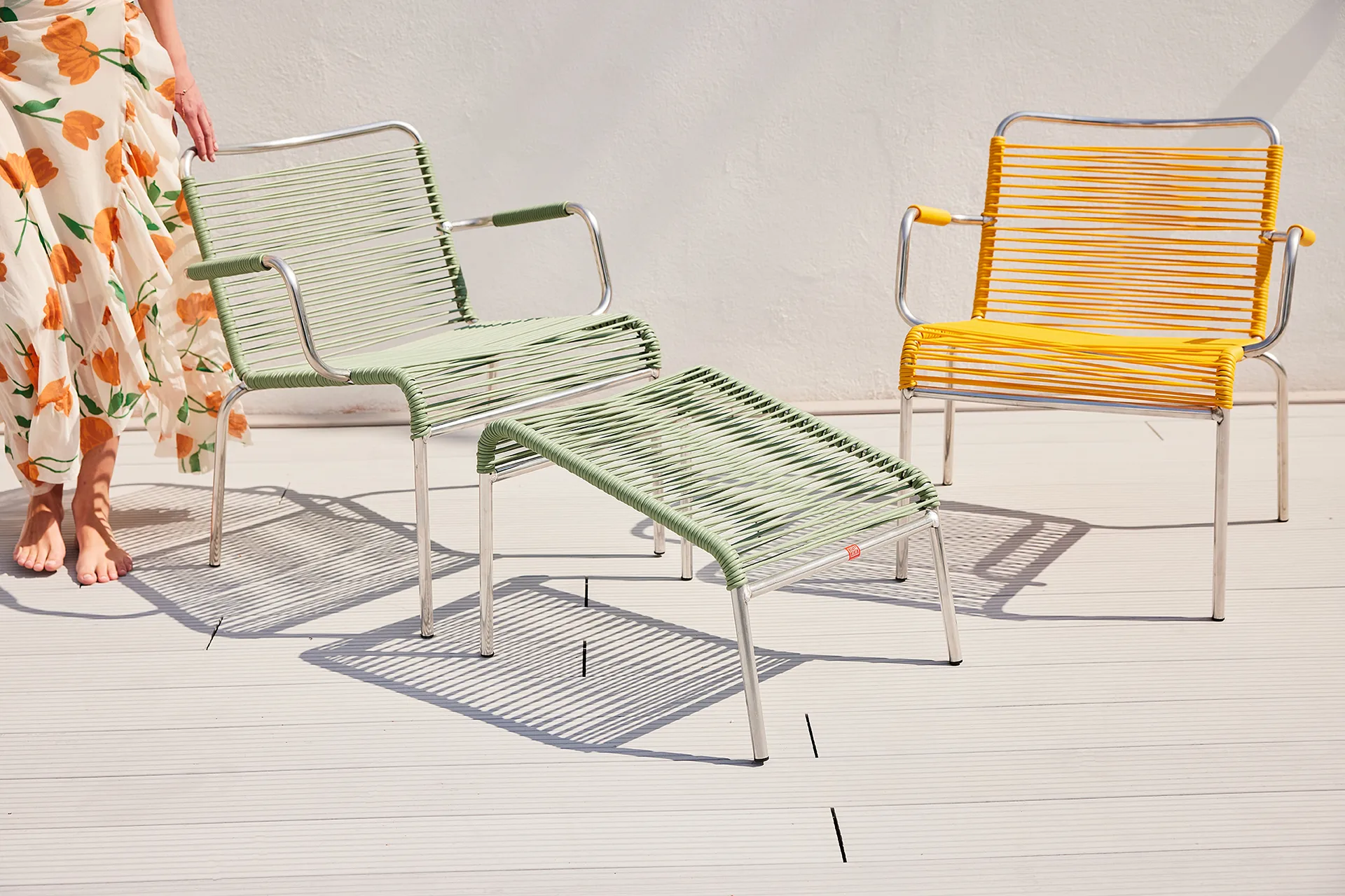 Mya Lounge Fußhocker, Sage Green Fiam