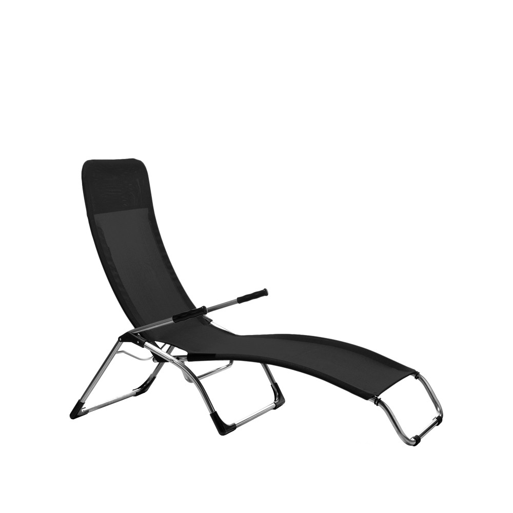 Fiam Samba Sonnenstuhl Textaline black