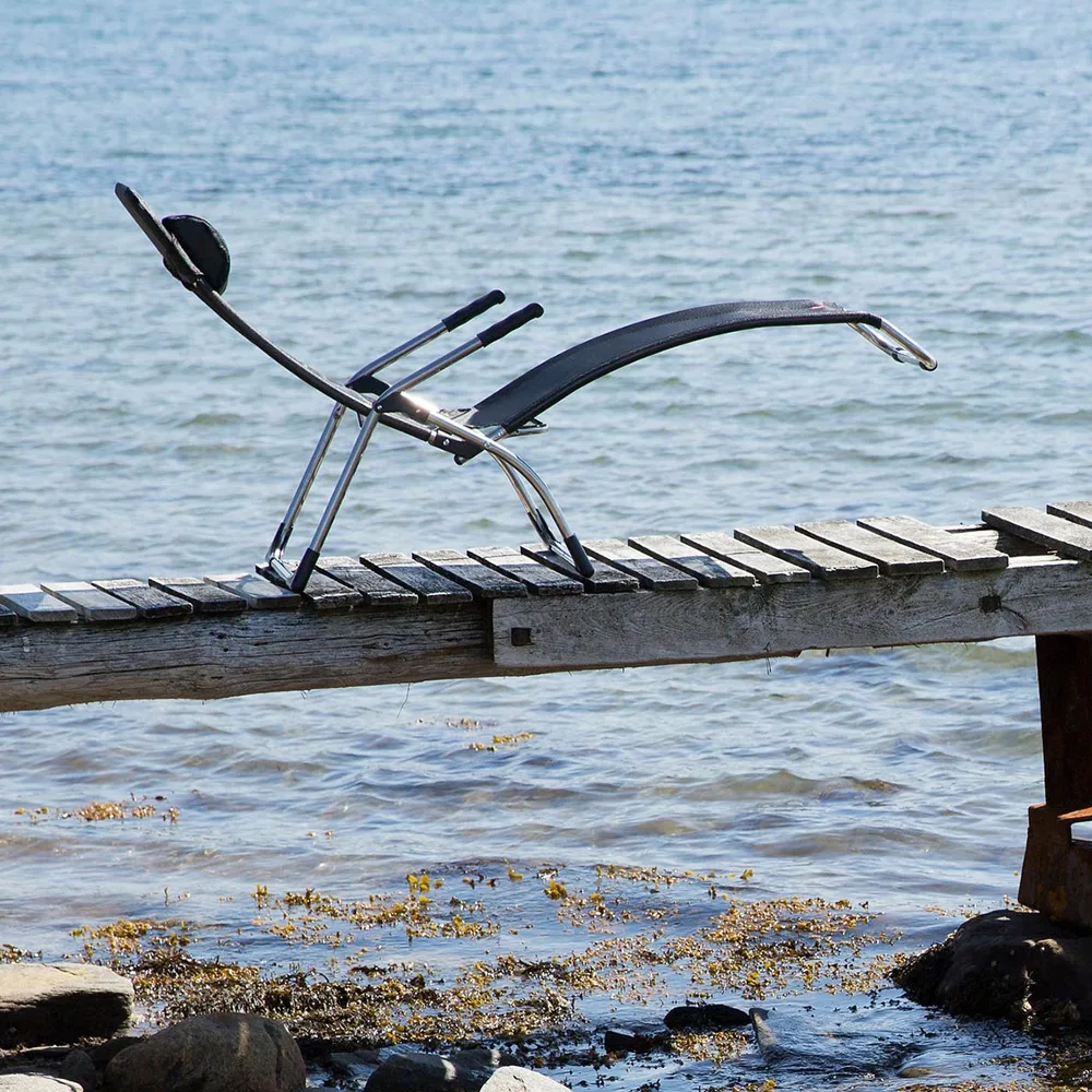 Samba Sonnenstuhl, Textaline black Fiam