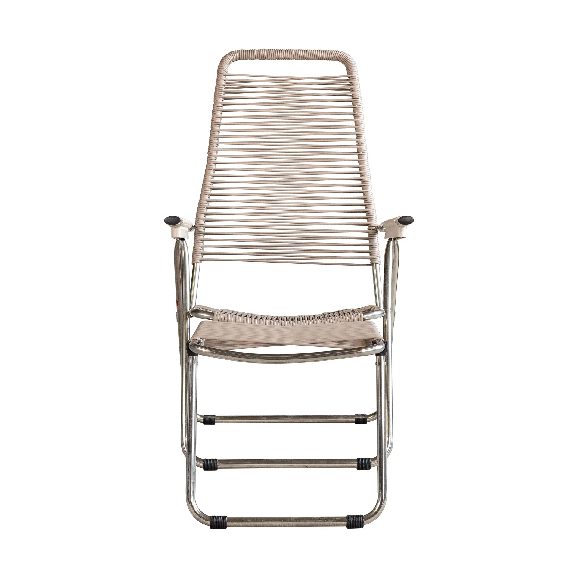 Spaghetti Sonnenstuhl mit Fußstütze, Taupe Fiam