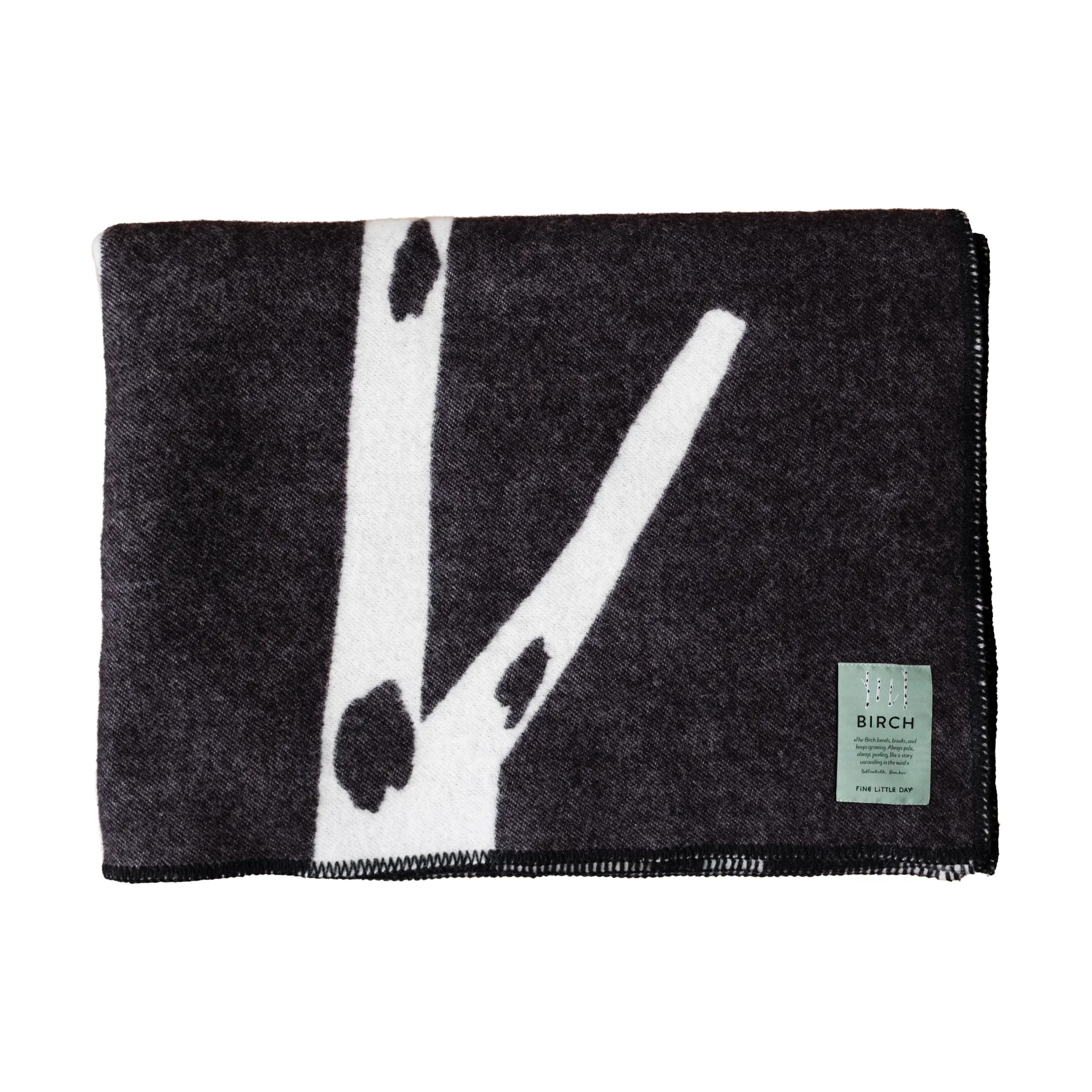 Birch Decke 130x180 cm, Black-white Fine Little Day