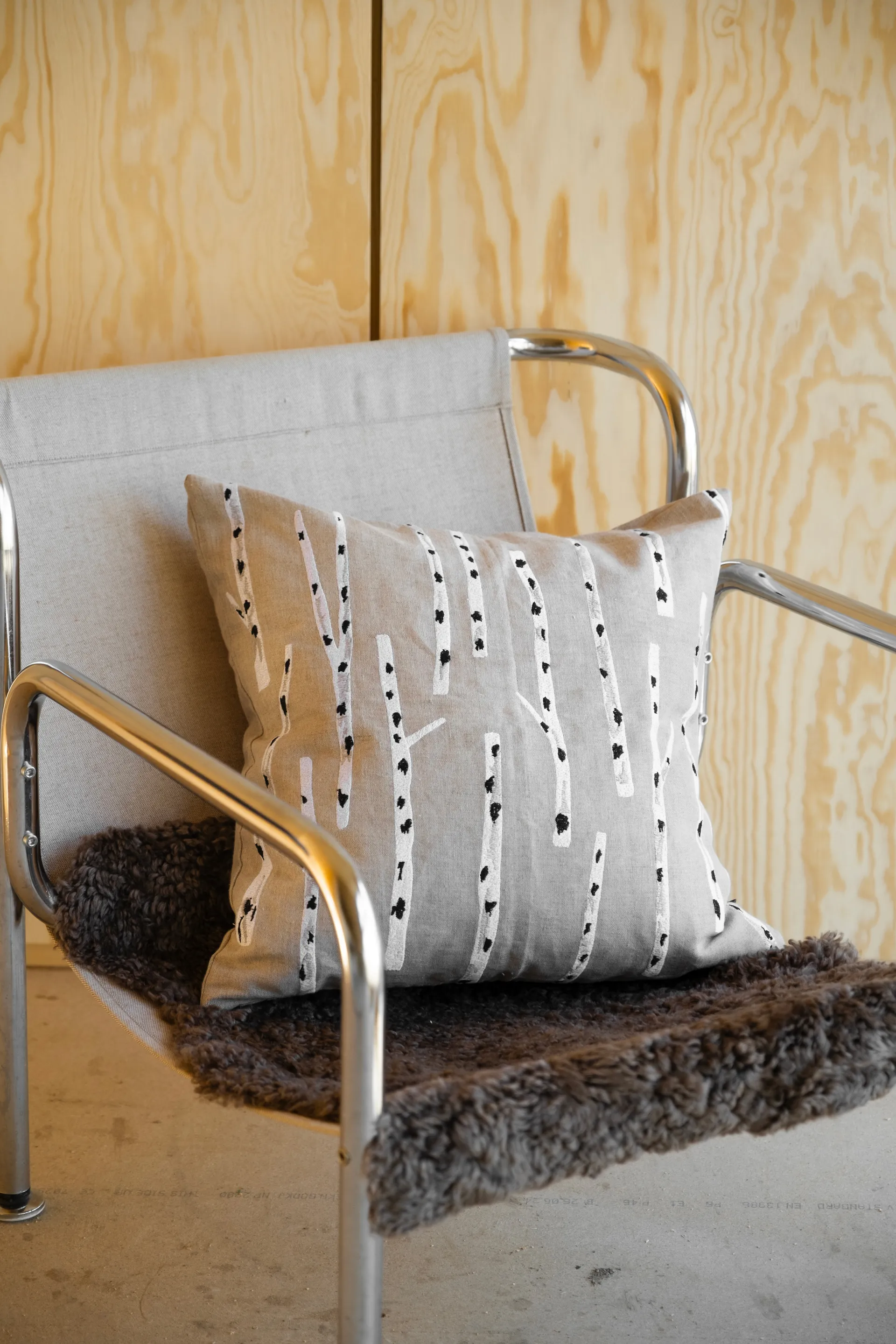 Birch Kissenbezug 48x48 cm, Natur Fine Little Day