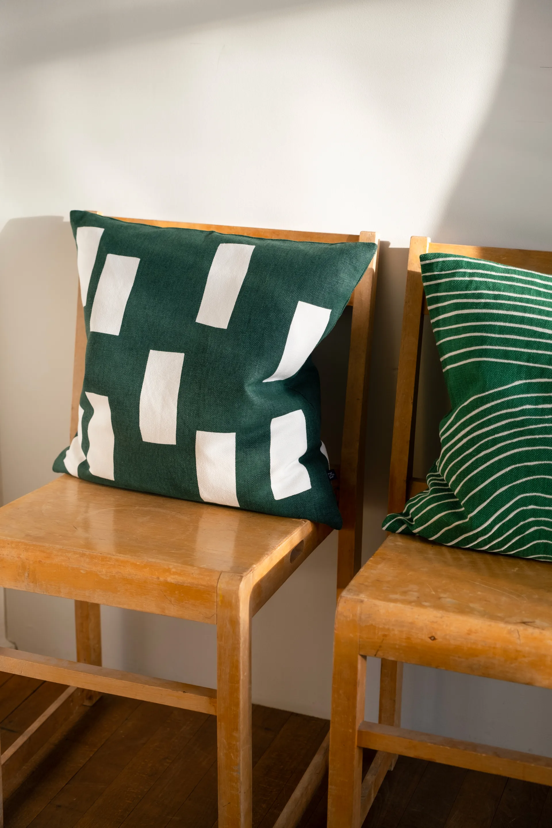 Block Kissenbezug 48x48 cm, Green Fine Little Day