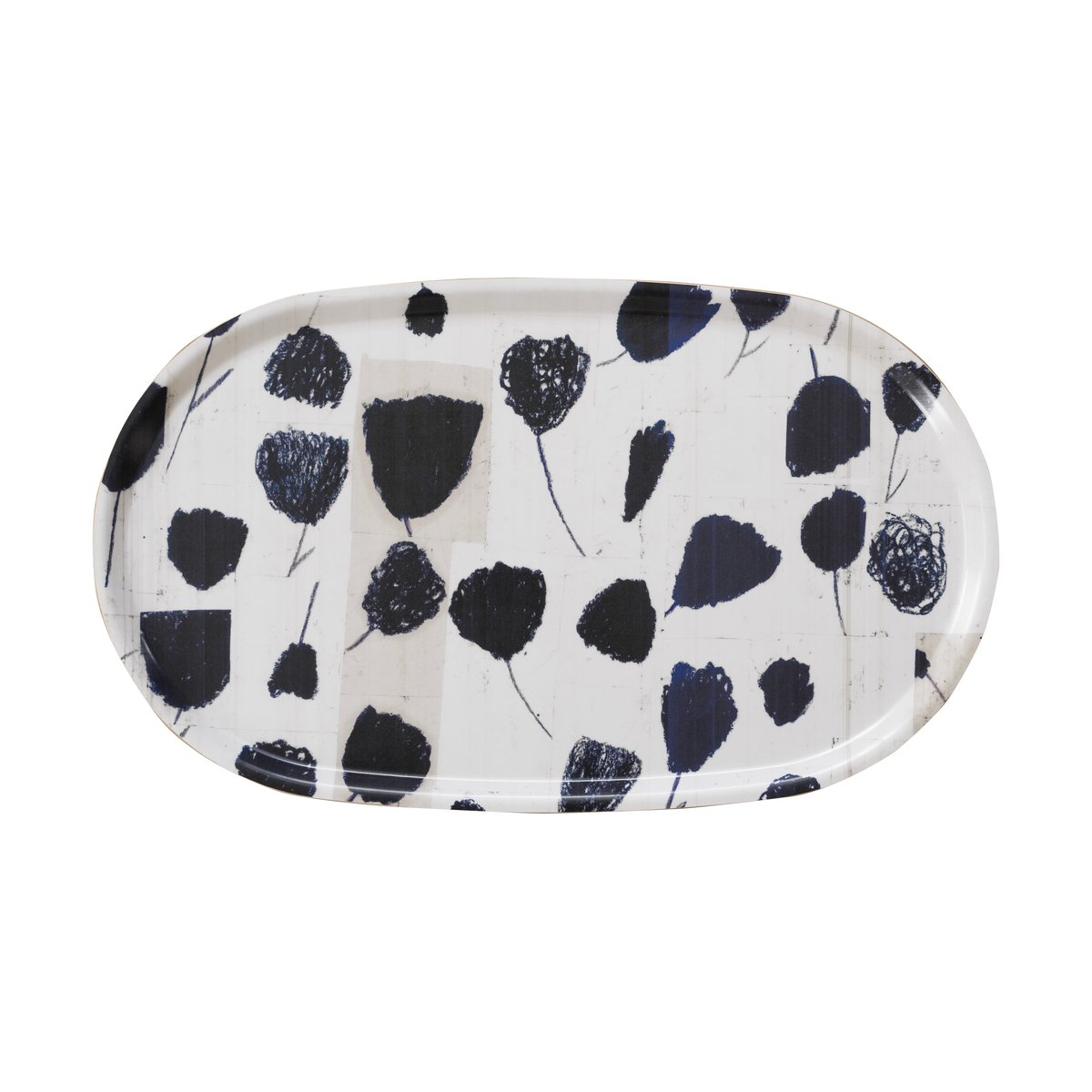 Fine Little Day Bouquet Tablett 33x55 cm Black-white