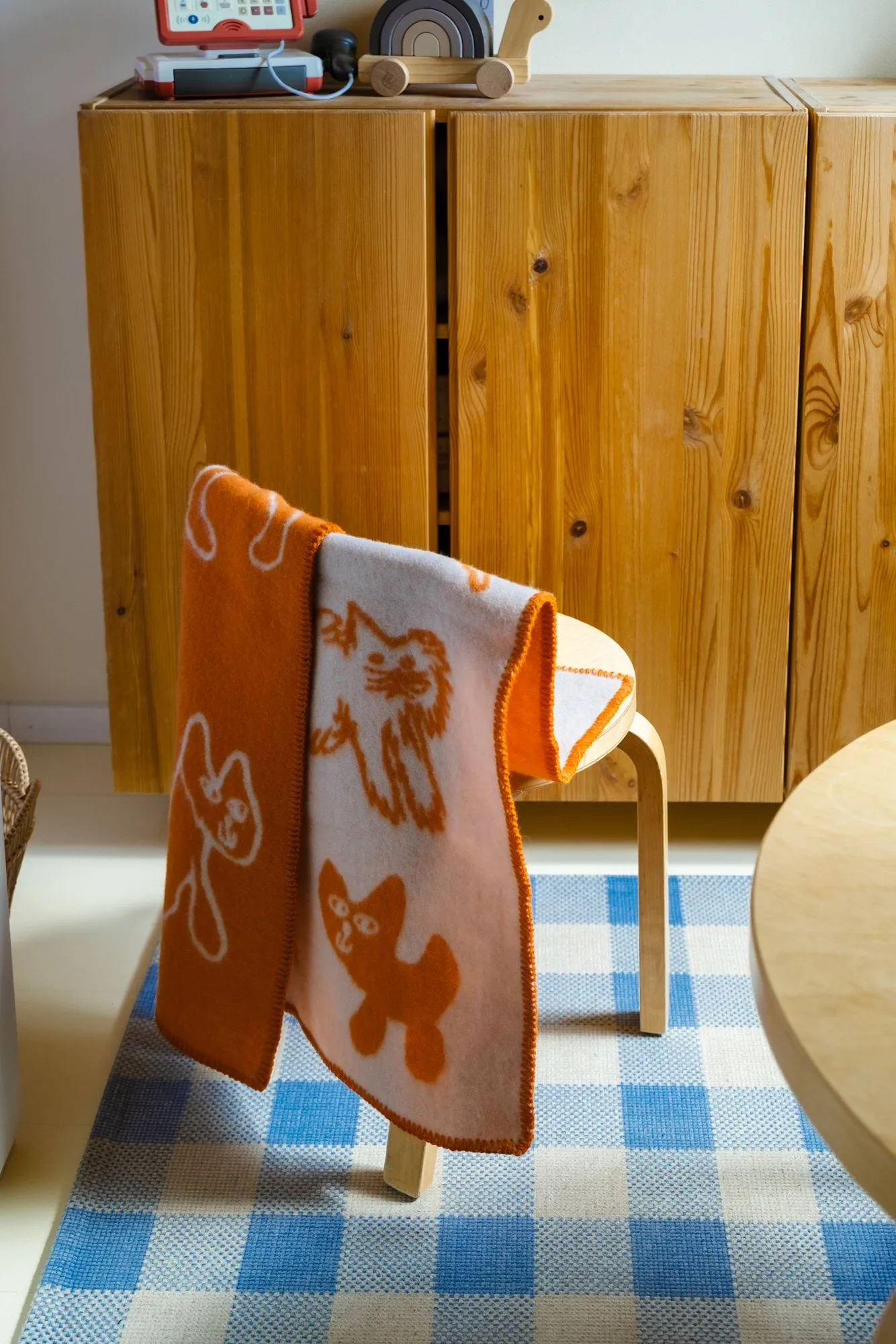 Cats Wolldecke, Orange, 65x95 cm Fine Little Day