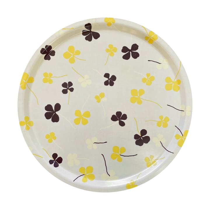 Clover Tablett Ø38cm - White-yellow - Fine Little Day