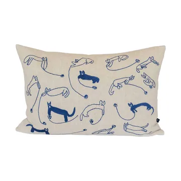 Garnkatter Kissenbezug - Natur-Blau, 35x58 cm - Fine Little Day