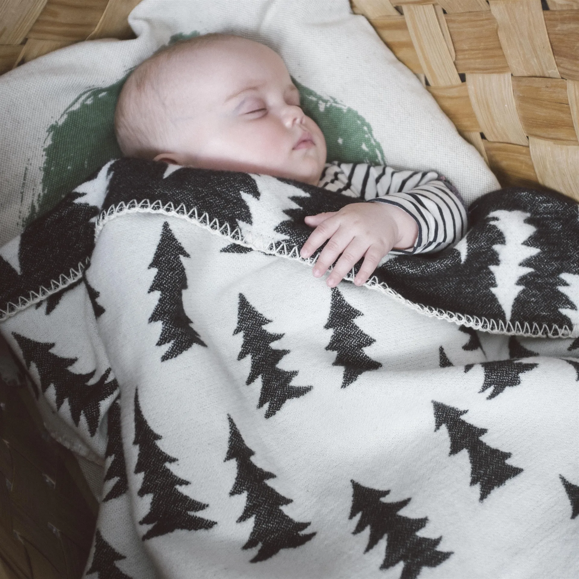 Gran Babydecke, Weiß-schwarz Fine Little Day